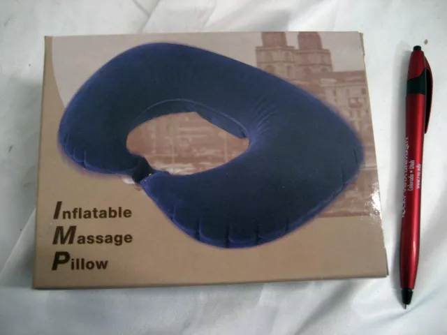 New Inflatable Massage Pillow - requires 2 AA batteries not included, w/warranty