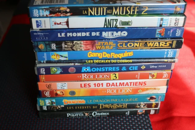 lot 13 Dvd dessins animes Disney PIXAR WARNER BROS DREAMWORKS etc.. originaux 
