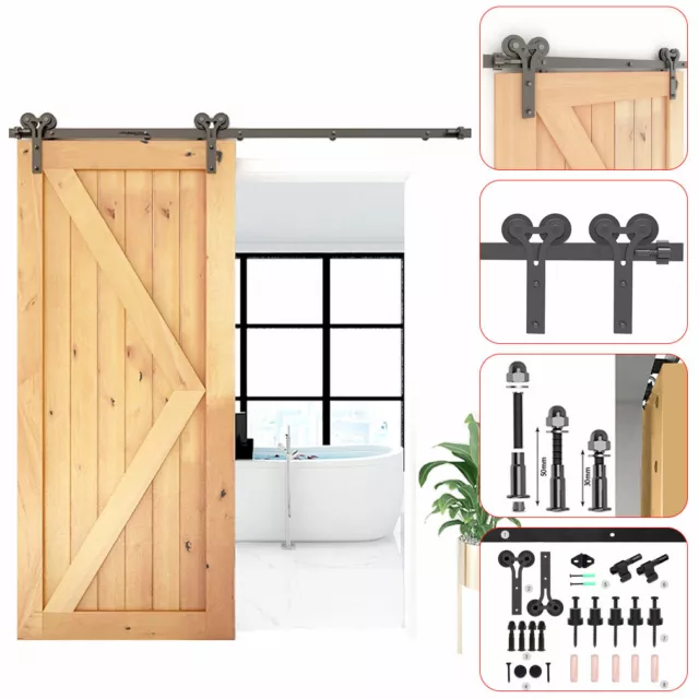 4-20FT Sliding Barn Door Hardware Y Shape Roller Hanger Kit Single/Double/Bypass