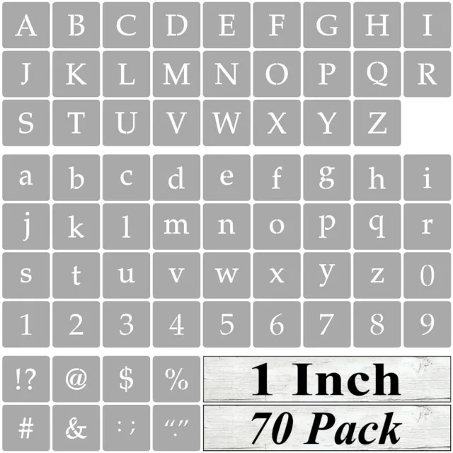 ALPHABET LETTER STENCILS Painting Letter and Number Stencil Templates 1
