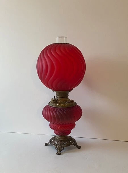 Gwtw gone with the wind parlor banquet victorian oil kerosene old antique lamp