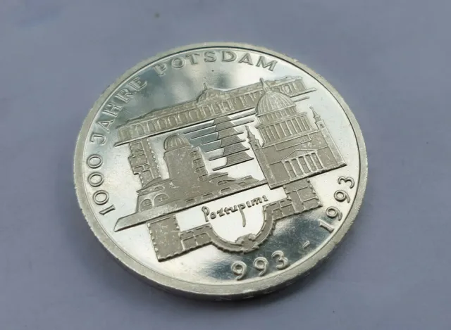 10 Deutsche Mark Gedenkmünze Silber 1000 Jahre Potsdam 1993 F Fehlprägung