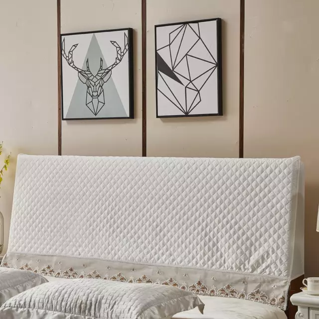 Cabecera decorativa para cama funda elástica a prueba de polvo 180 cm - beige