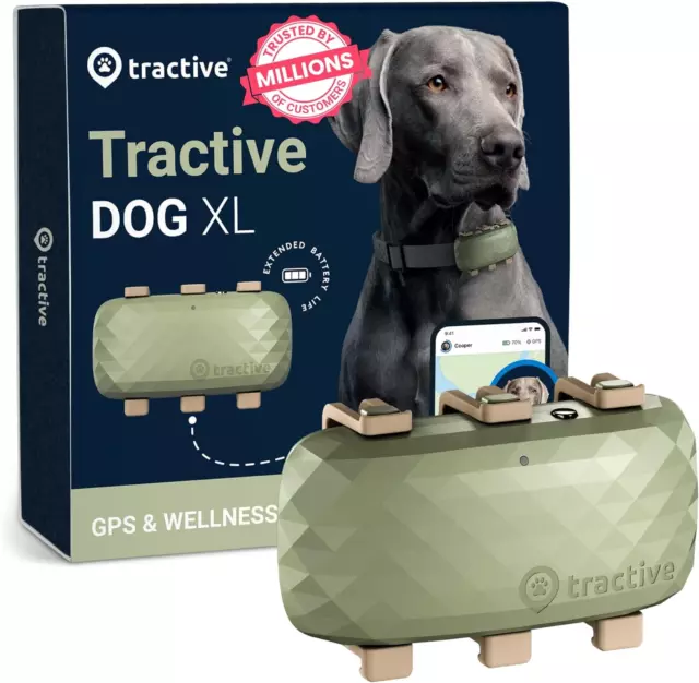 XL GPS Tracker & Health Monitoring for Dogs (50 Lbs+) - Market Leading Pet GPS L