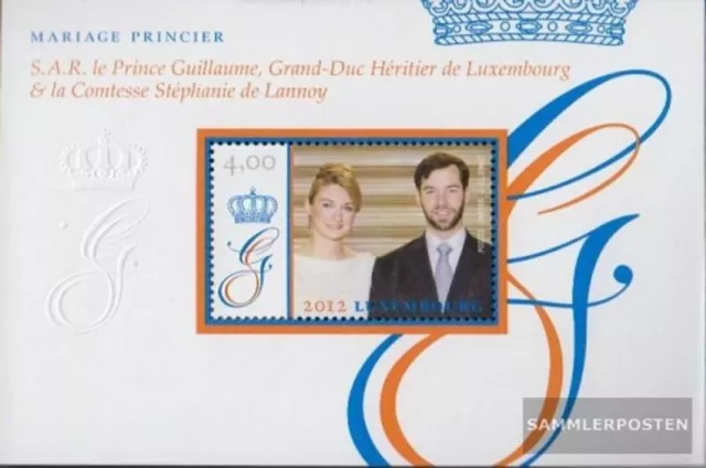 Luxembourg Bloc 30 (complète edition) neuf avec gomme originale 2012 mariage Erb