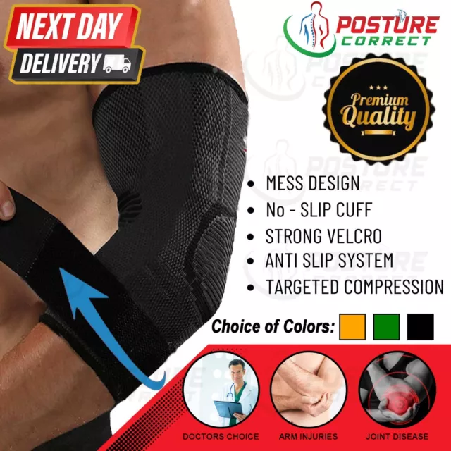 Elbow Support Sleeve Arm Pain Injury Gym Sport Golf Arthritis Epicondylitis NHS