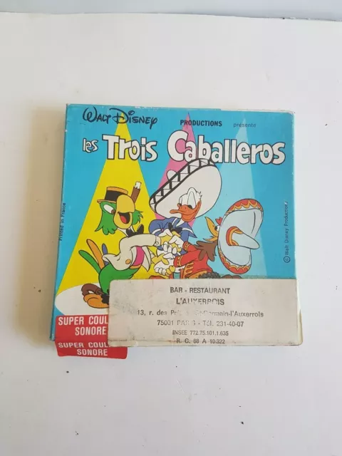 Film super 8 Disney "Les trois caballeros" couleur et sonore