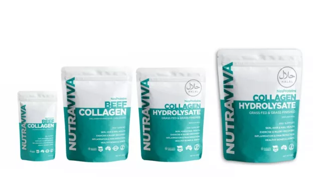 NutraViva NesProteins Beef Collagen Hydrolysate 100g 450g 800g Halal Available