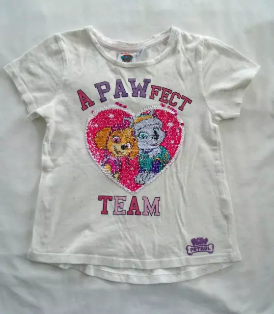 Paw Patrol 'A Pawfect Team' Girl's T-Shirt with Skye & Everest (7-8 Years)