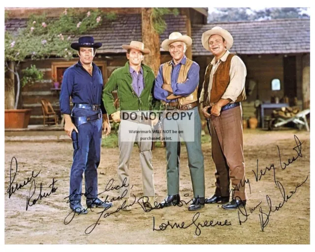 CAST OF TV SHOW "BONANZA" w/ *REPRINT* AUTOGRAPHS  8X10 PUBLICITY PHOTO (FB-511)