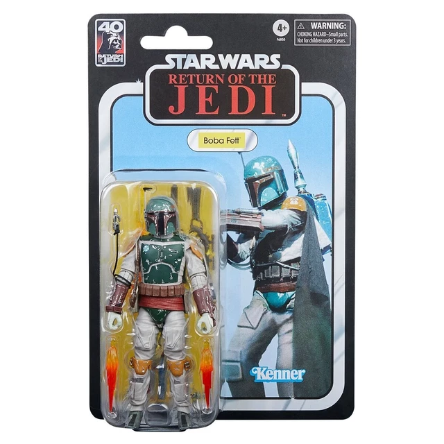 Star Wars ROTJ Deluxe Boba Fett 6" Action Figure. 40th Anniversary Nice New Card