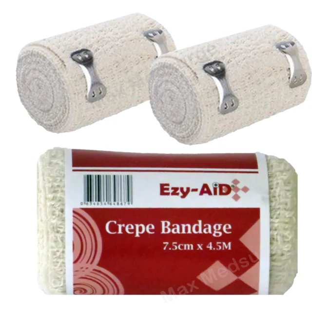 Ezy-Aid Premium CREPE Bandage, 7.5cm x 4.5M - CE Marked