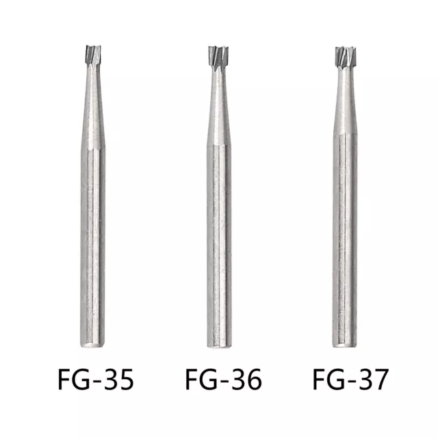 10/20Pcs Dental Carbide Inverted Cone FG-35/36/37 Bur fit High Speed Handpiece