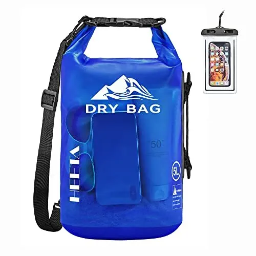 Waterproof Dry Bag for Women Men, 5L//20L/30L/40L Roll Top 10L Navy Blue