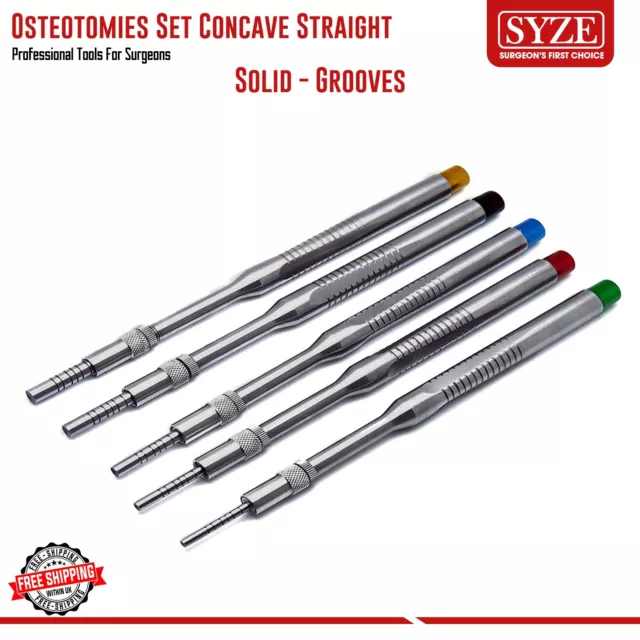 Ostotomes Concave Bone Straight Set Dental Implant Sinus Lift Instruments CE