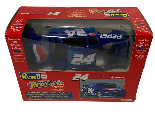 New Nib Revell Pro Finish #24 Jeff Gordon Pepsi Monte Carlo Snaptite Model Kit