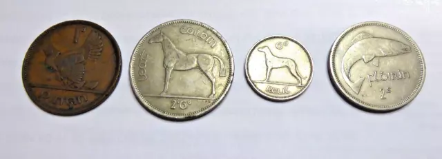 Irland 4 Münzen 1942, 1954, 1955 und 1964