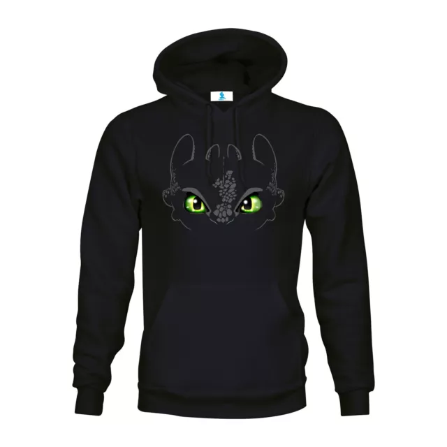 Occhi di sdentato / Dragon Trainer / Idea Regalo / Felpa con Cappuccio Uomo