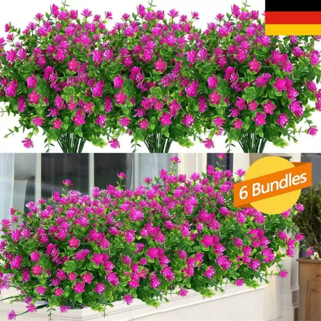 Künstliche Pflanzen Gefälschte Blumen Für Garten Veranda Fenster Box Pflanzen DE