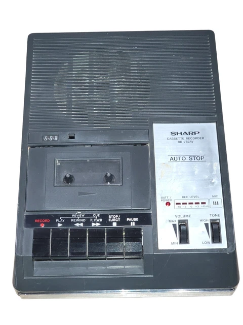 VINTAGE SHARP PORTABLE Cassette Player Recorder Model RD-767AV Tested ...