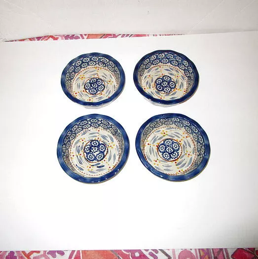 4 Piece SET Temptations TARA Old World BOWLS Rice SOUP Salad CEREAL Ice Cream