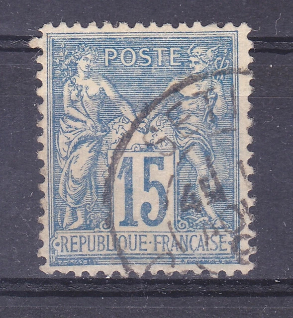 France Timbre Type SAGE Oblitéré Sétif - Algérie - Scan recto / verso