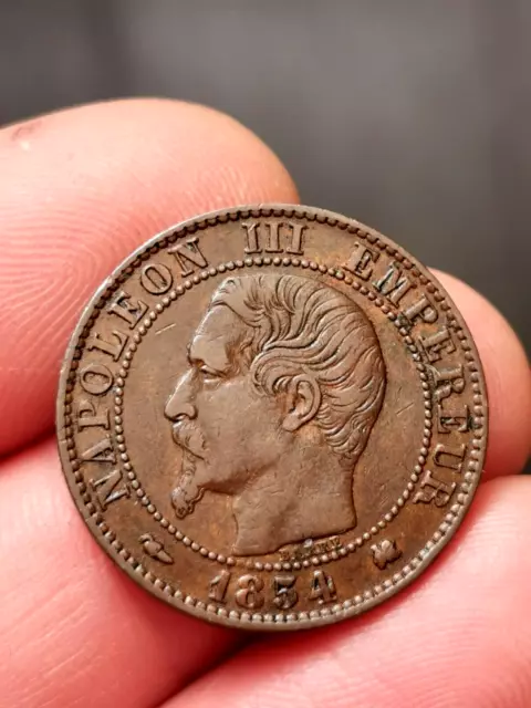 5 centimes Napoléon III tête nue 1854 K ! 4,96 g