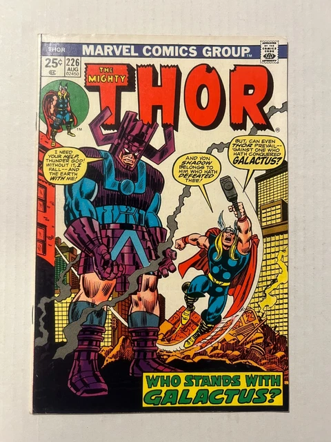 The Mighty Thor #226 Nm- 9.2 2Nd Appearance Of Firelord Origin Of Galactus 1974