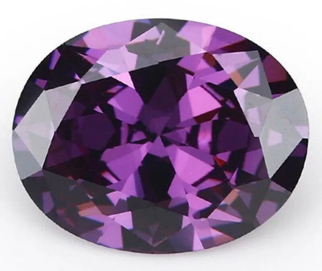 12x10mm Natural Oval Purple Amethyst 8.02ct Diamonds Cut AAAAA VVS Loose Gems