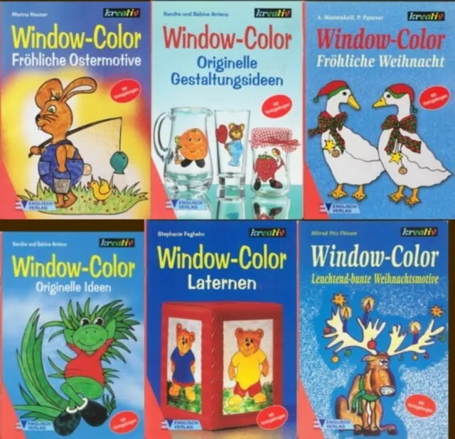 Kreativ-Window Color Malvorlagen-für Fensterbilder-verschiedene Bücher-Auswahl