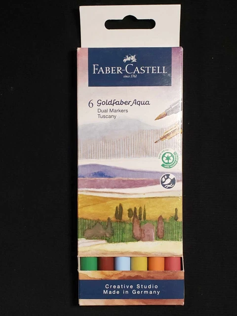 Marcadores de doble punta Faber-Castell Goldfaber "TOSCANA"" surtido 6 PIEZAS de anime 🙂