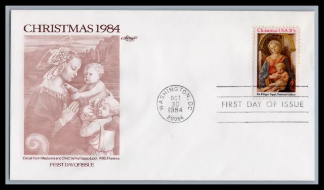 US FDC  # 2107 20c Madonna & Child  Artmaster  1984, 9F269