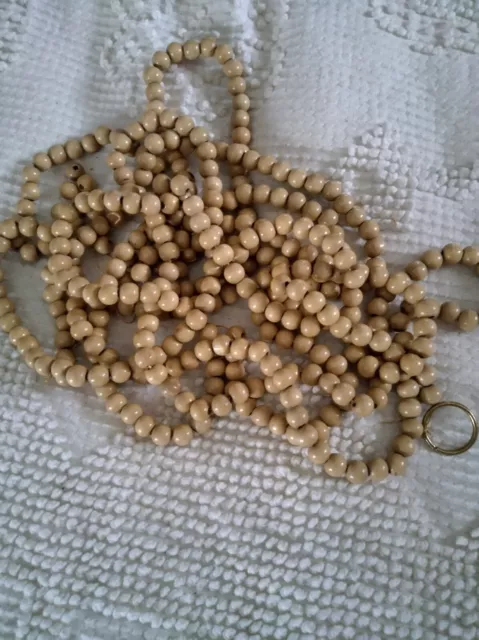 Lot of 389 Vintage Small Maple Macrame 10mm 3/8" Barrel Wood Art Craft Beads