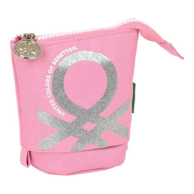 Federmäppchen stehend Benetton Flamingo Pink Rosa [8 x 19 x 6 cm]