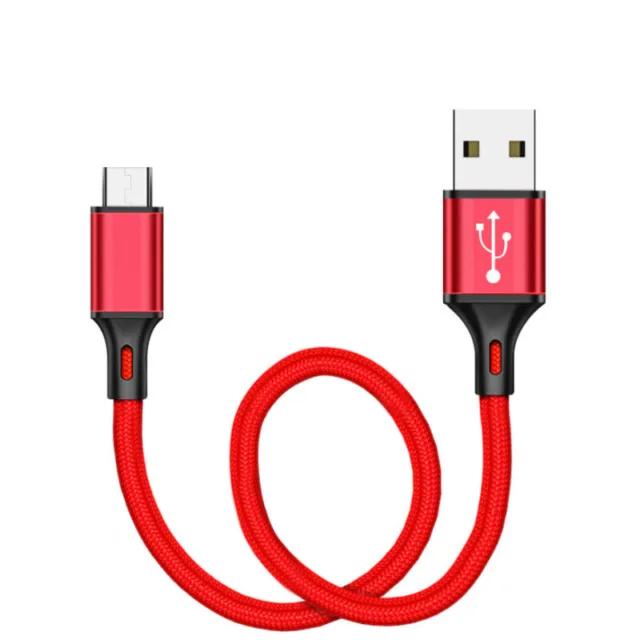 0.25m phone data cable usb nylon braided 2.4A for android type-c charging cable