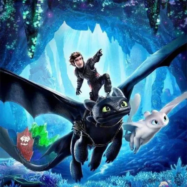 Full Drill 5D DIY Diamond Painting Mosaic Embroidery How to Train Your Dragon