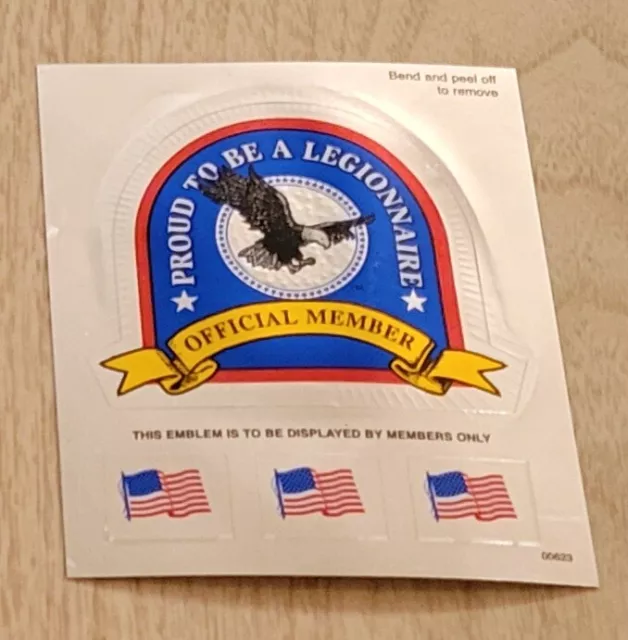 Proud To Be A Legionnaire Sticker Decal Official Member  3 USA Flags Patriotic