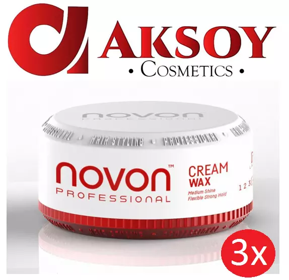 ( 35,33€ / 1L ) 3 x Novon Professional Cream Wax 150ml, Haarwax in Creme Form