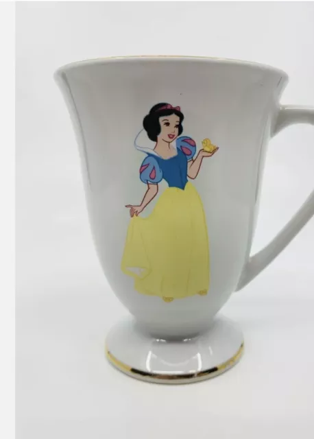 Disney Store Snow White Mug Coffee Cup Gold Trim Some Day My Prince Will Come