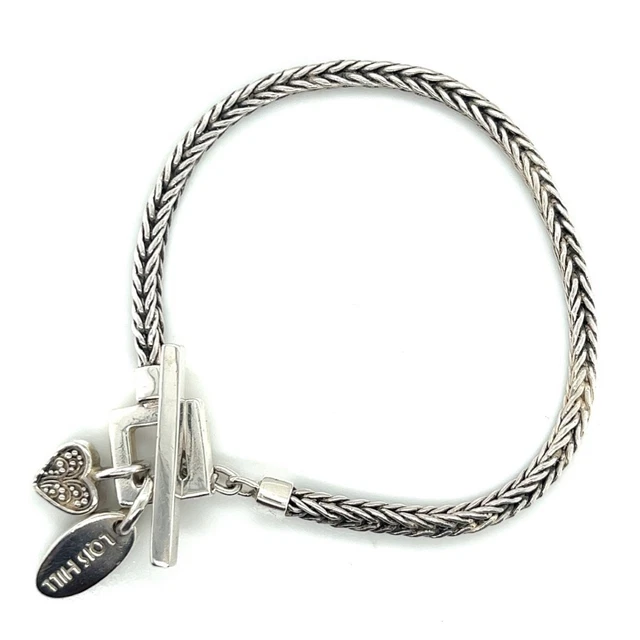 Lois Hill Sterling Silver Heart Tag Bracelet (DG7042766) Lois Hill Sterling Silver Heart Tag Bracelet (DG7042766)
