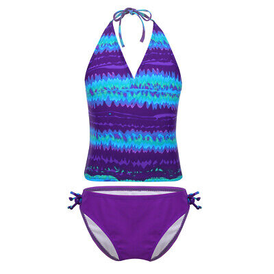 Bambini Ragazza Bikini Set abbigliamento balneare 2tlg. nuotare costumi da bagno Tie-dye Viola