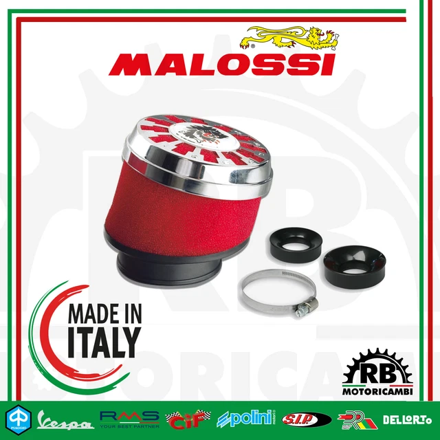 Malossi Filtro Aria In Schiuma Per Minarelli/China 50cc 2T - Compatibile Con QuattronoveX, Moto Bi, Imola RS, Replica
