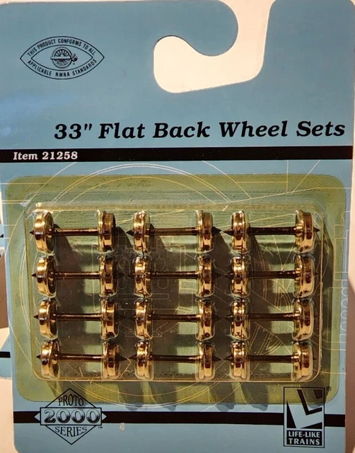 Life-Like HO Proto 2000 Series 33" Flat Back Wheels Sets #21258