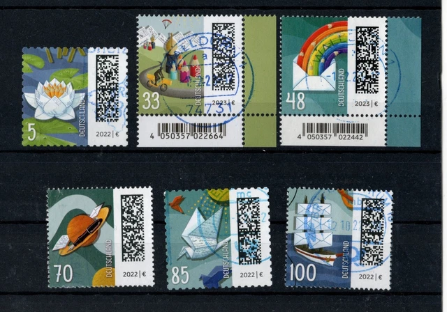 Briefmarken BRD Lot Welt der Briefe 2021-2023 gestempelt