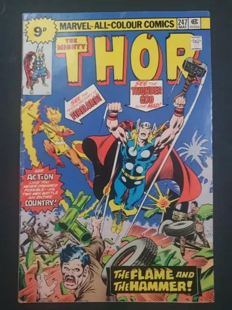 The Mighty Thor 247. Marvel Comics Bronze Age 1976. Firelord appearance.