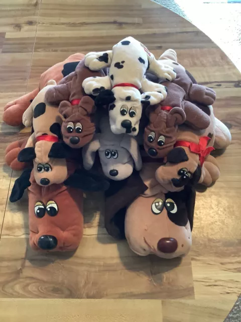 Vintage Pound Puppies 8 Plush Lot