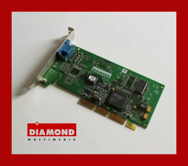 Diamond S3 Savage4 Pro ⭐️ AGP 8MB Video Card Adapteur Scheda Vintage Multimedia