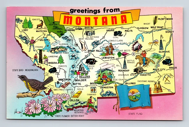 PICTORIAL TOURIST ATTRACTION Map - Pictorial Tourist Attraction Map Greetings From State Of.webp