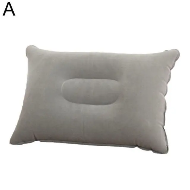 Inflatable Camping Pillow Blow Up Festival Outdoors Cushion Travel L6B9