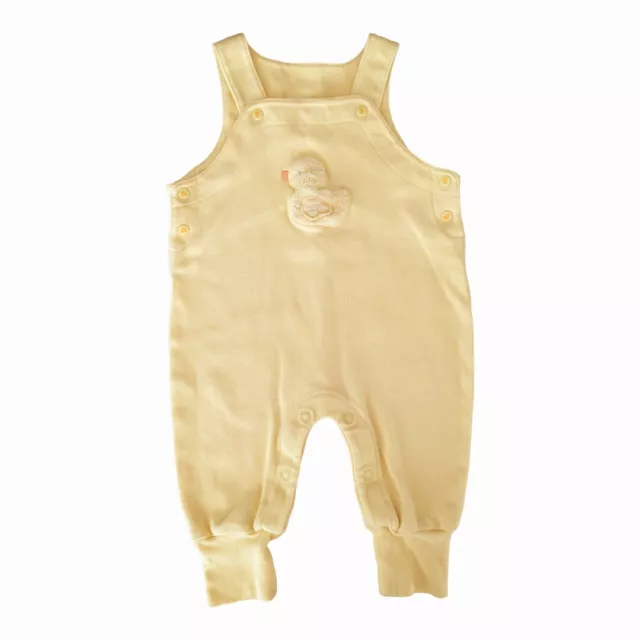 Vintage Baby Boys Girls Clothes Carter's 3-6 Months Yellow Duck Romper Overalls